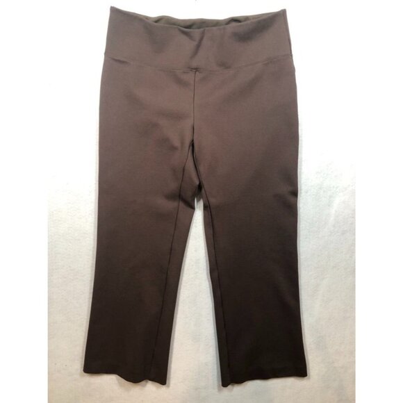 Soft Surroundings Slimming Bootcut Pants Brown 29737 Stretch Ponte Knit Womens L - Picture 1 of 6
